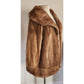 Vintage 50s Mink Fur Coat Caramel Brown Hip Length