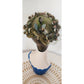 Vintage 1950s Green Hat Floral Fruit Crown Circlet Fascinator w/Veil by Chapette
