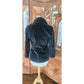 Vintage 1970s Black Velvet Blazer Fitted Jacket Gino Rossi / Small