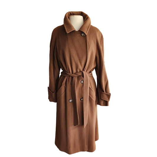 70s Brown Cashmere Coat Belt Tie by Regency for Saks Fifth Avenue