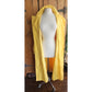 Vintage 70s Yellow Trench Coat Double Breasted Raincoat / S