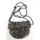 Vintaged Beaded Evening Blac Black Silk Drawstring Crossbody Purse