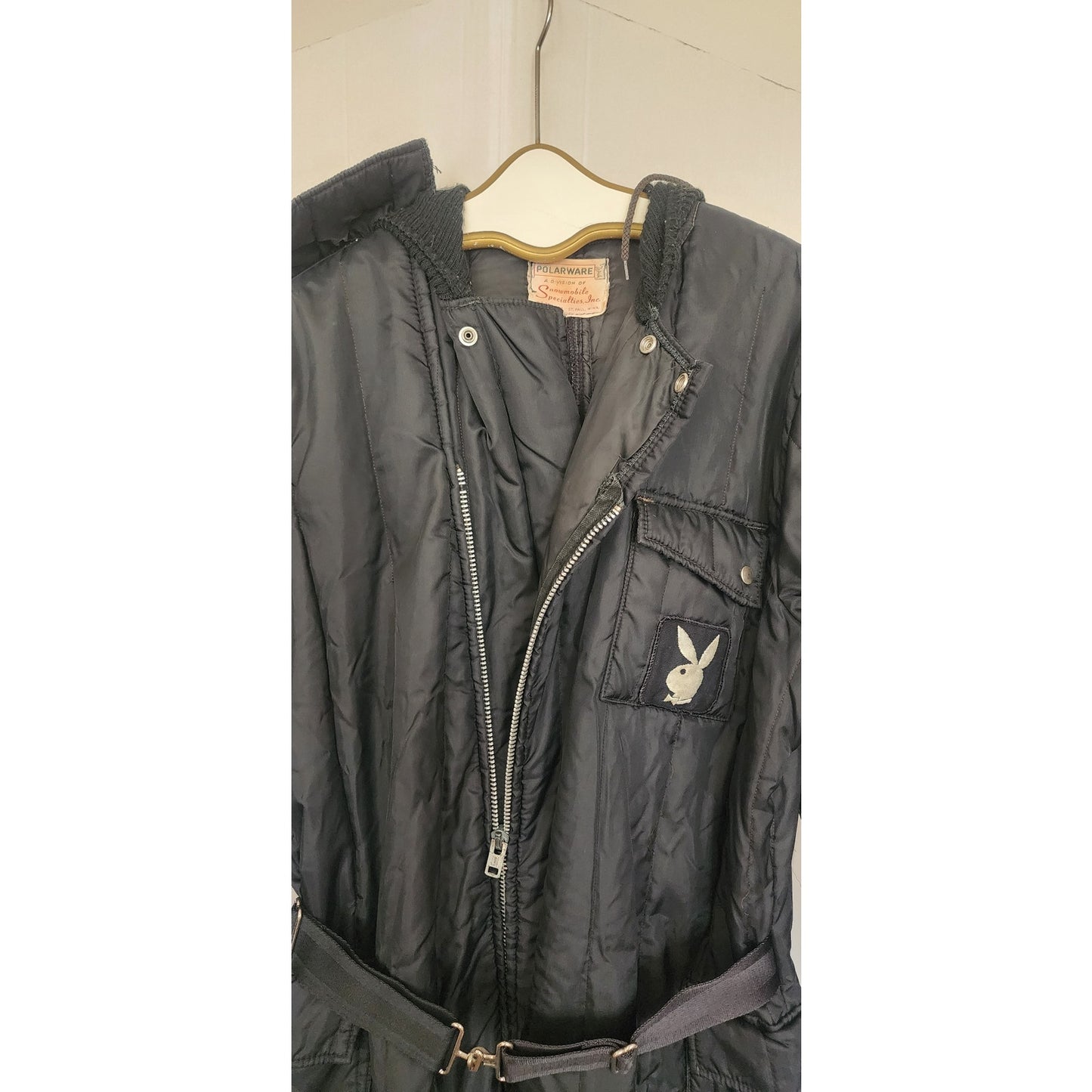 Vintage 1970s Mens Snow Suit Polarware Snowmobile Yamaha Playboy Patches