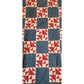 Antique American Quilt 1800s Old Maid's Puzzle Cotton Indigo Turkey Red Checkerboard