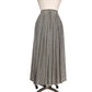 Vintage 1970s Long Skirt Houndstooth Wool High Waisted Pleated / S