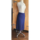 Vintage 40s Skirt Navy Blue Wool Side Pleats