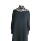 Vintage 70s Giorgio Sant'Angelo Dress Black Silk Georgette & Lace