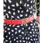 Vintage Escada Belt Red Ostrich Leather Gold E Letter Buckle