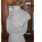Vintage 1900s Blouse White Antique Edwardian Crochet Lace Cropped Top Button Down