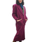 Vintage 1980s Purple Wool Coat Perry Ellis Portfolio w/Removable Gray Liner Vest Duster