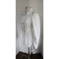 Vintage 90s Armani Short Trench White Coat Bubble Hem / S