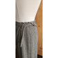 Vintage Dries Van Noten Skirt Gray Houndstooth Wool A Line Knee Length Belt Sash / Medium