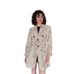 Vintage 80s Animal Print Jacket Short Trench Zebra Coat Baxis