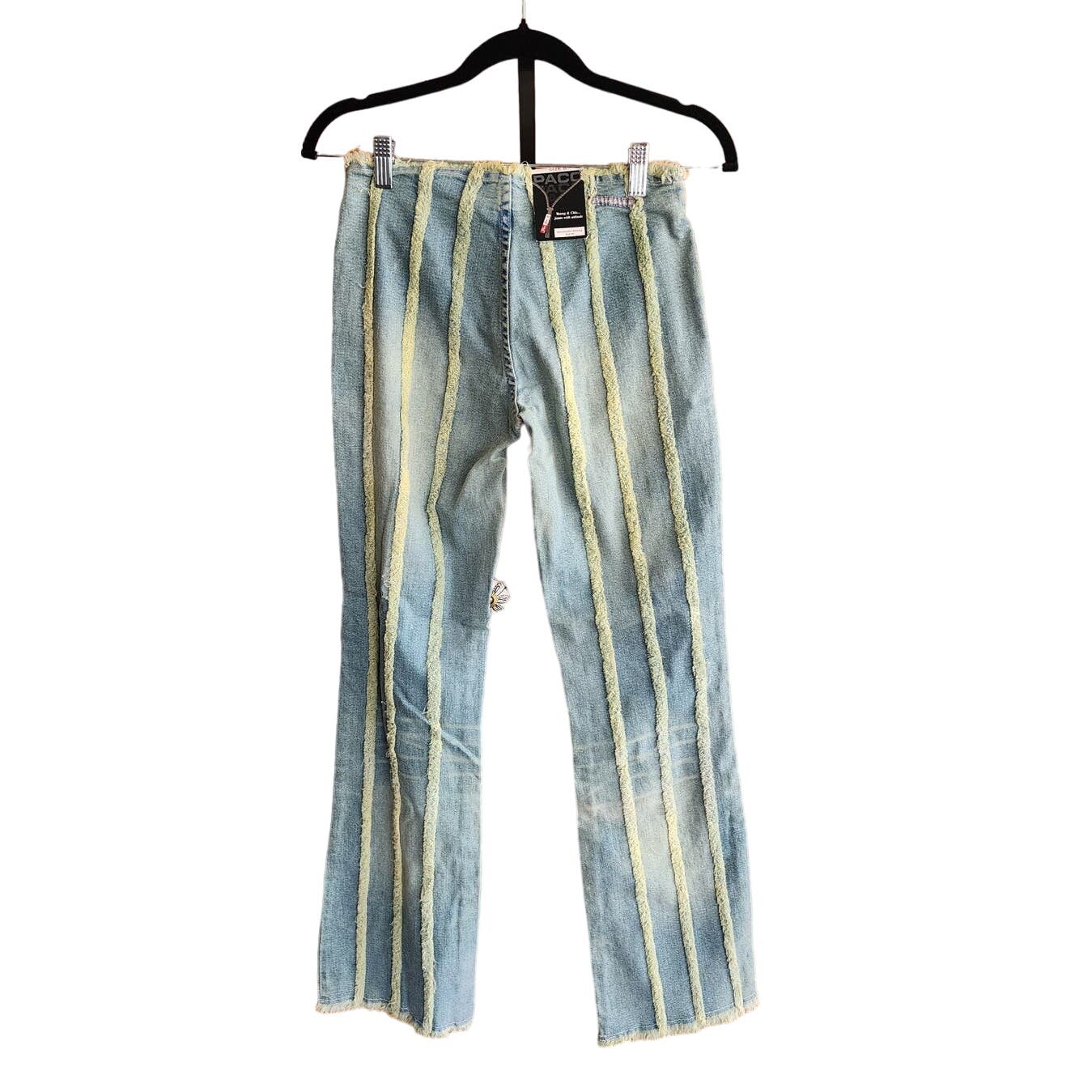 Y2K does 70s Low Rise Blue Jeans Corset Lace Front NWT by Paco