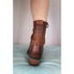 Vintage Brown Leather Ankle Boots Durango Lace Ups / 7.5