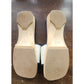 COACH Mules Canvas & Wood Block Heel Slides Sandals 7