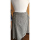 Vintage Dries Van Noten Skirt Gray Houndstooth Wool A Line Knee Length Belt Sash / Medium