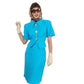 Vintage 90s Christian Lacroix Skirt Suit Turquoise Blue + Gold Buttons / M
