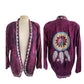 Vintage 80s Purple Denim Jacket w/Southwest Native American Motif Sundance Denim Wear
