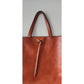 Vintage Alberto Bellucci Italian Leather Tote Messenger Tote Bag Brown Tan