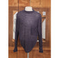 Vintage 1990s Rykiel Homme Mens Sweater Purple Sheer Mesh Open Weave Mock Neck Knit Oversized