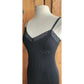 Vintage Black Negligee Slip Dress Lace Trim Spaghetti Straps / M