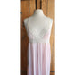 70s Pink Slip Dress Negligee Ankle Length Nightgown Barad