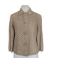 Vintage 60s Beige Knit Jacket Blazer Cardigan Stye / M