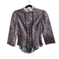 Vintage Neo-Edwardian Jacket Gray Mauve Paisley Print XS