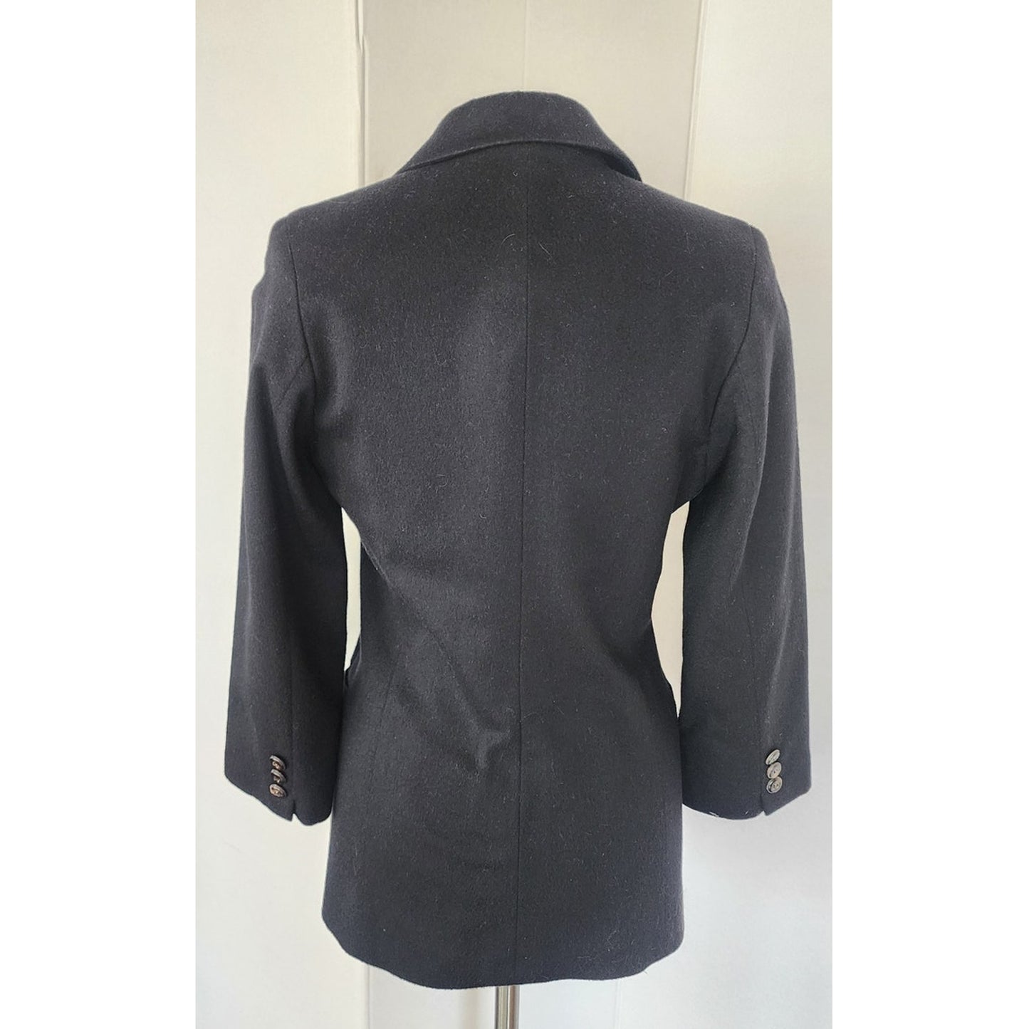 Vintage 1990s Black Blazer Antonio Baldan Double Breasted