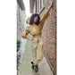Vintage 80s Jumpsuit Yellow Gold Ombre w/Embroidered Studs Varda Garfinkel