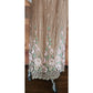 Vintage 1970s Jayna New York Dress Set Knit Crochet Top + Skirt Beige Lace Embroidery