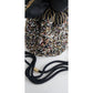 Vintaged Beaded Evening Blac Black Silk Drawstring Crossbody Purse