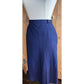 Vintage 40s Skirt Navy Blue Wool Side Pleats