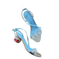Frances Valentine BEATRIX Sandals Shoes Mary Janes Silver Rhinestone 5 1/2