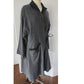 Vintage 1990s Gray Coat Wrap Style Asymmetrical Studio 90 / Medium