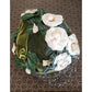 Vintage 50s Flower Hat Green Beige by Paulette Paris