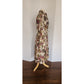 Vintage 1950s Floral Print Dress Belted Button Down Silk Shirtdress Olga / XS