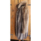 Vintage 1970s Fur Coat Brown Silver Raccoon Revillon S/M