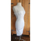 Vintage 2000s Dolce Gabbana Dress White Bustier Stretchy Cotton XS NWT