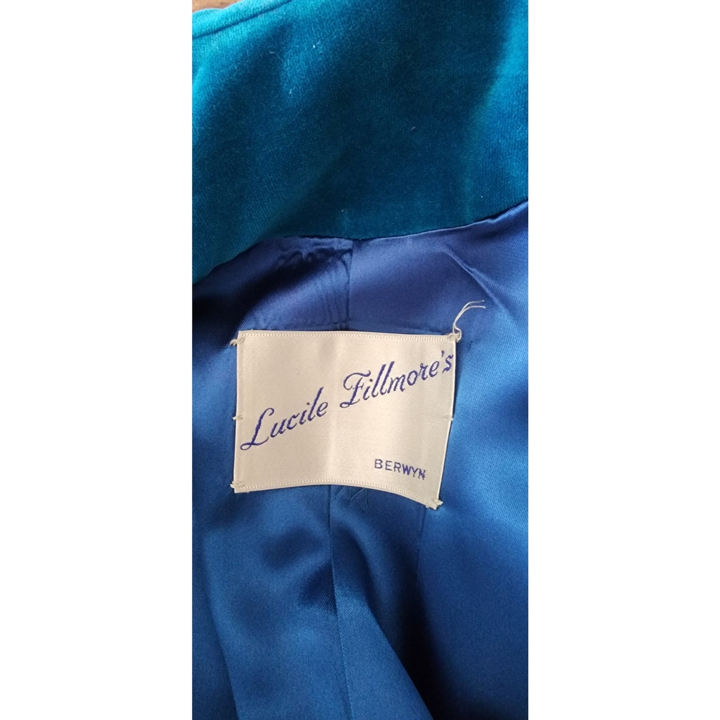 Vintage 60s Blue Velvet Swing Coat Blue Velvet by Marguerite Rubel San Francisco