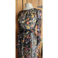 Vintage 70s Silkprint Dress Dark Florals Belted