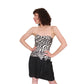 Vintage 1980s AJ Bari Strapless Dress Bolero Jacket Suit Set Zebra Print Black White Silk / M