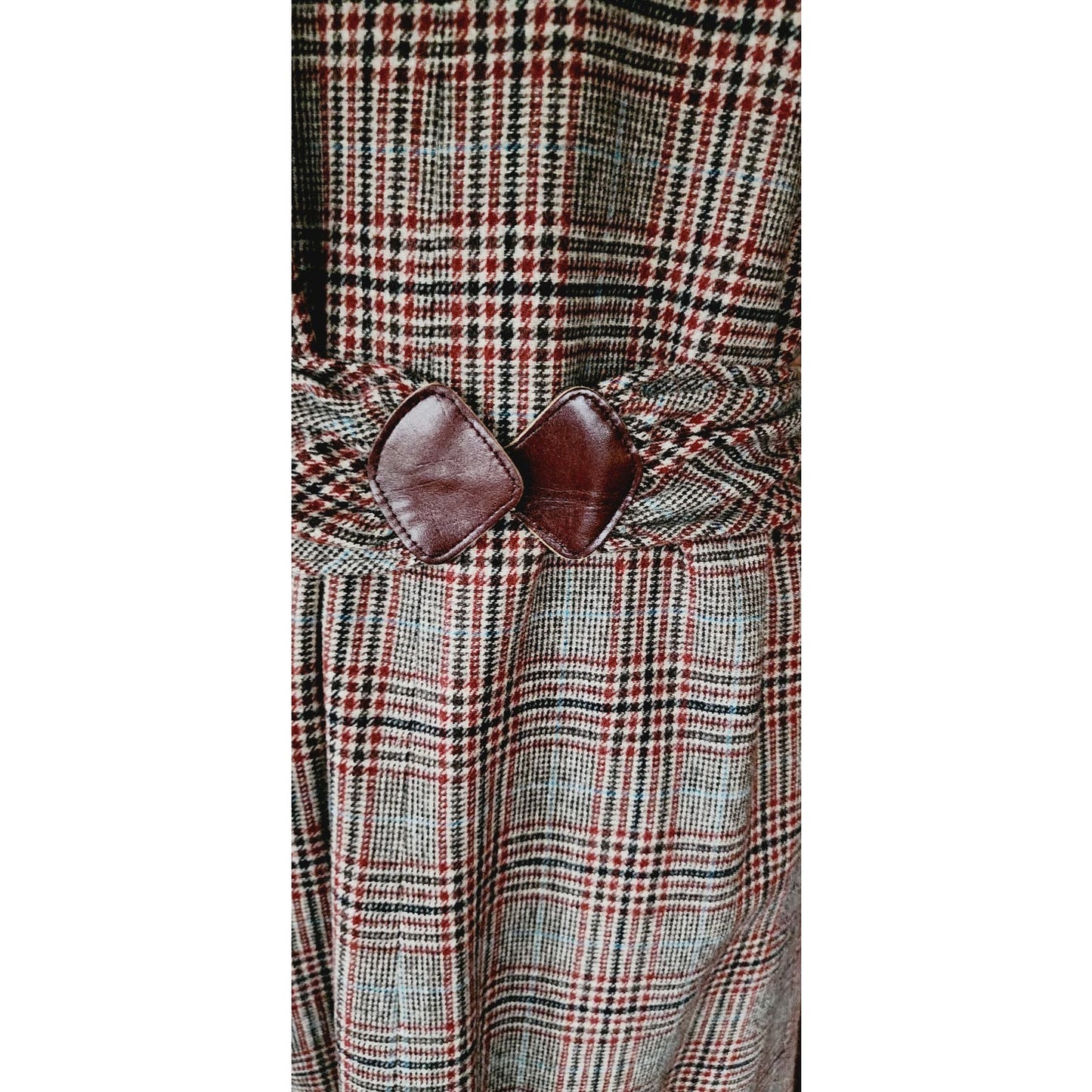 Vintage 70s Plaid Dress Pendleton Sleeveless Belted Brown Tartan