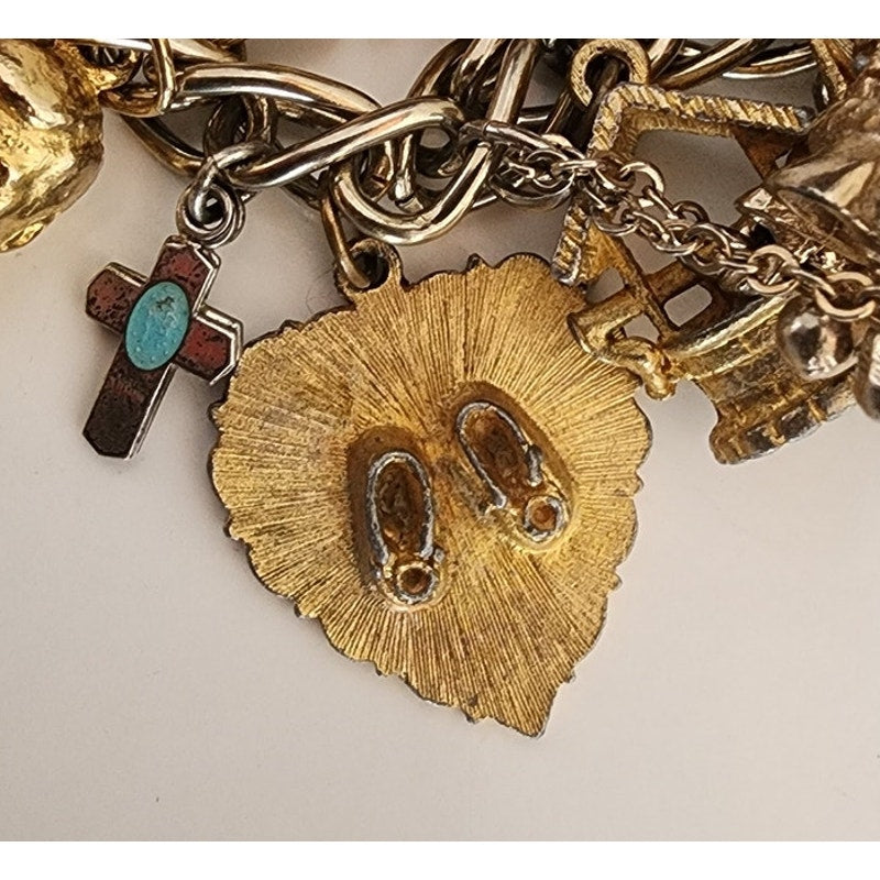 Vintage 50s 60s Gold Charm Bracelet Travel & Hobbies Novelty