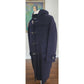 Vintage 1990s Mens Duffle Coat Lands End Navy Blue Wool Hooded w/Toggle Closure