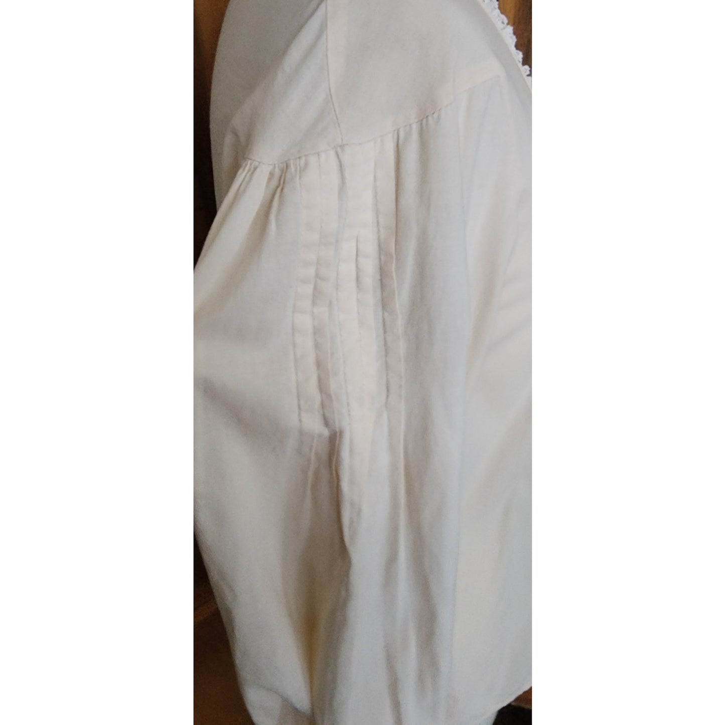 Vintage 80s Laura Ashley Cream Cotton Victorian Revival Blouse