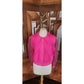 Vintage 90s Pink Silk Jacket Sheer Sleeves Flower Buttons Victoria March Chicago Designer
