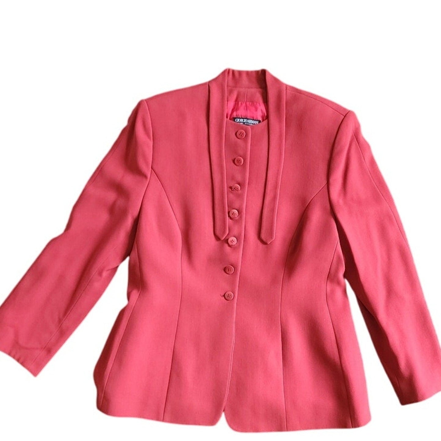 Vintage 90s Armani Black Label Blazer Rust Red Wool IT 50