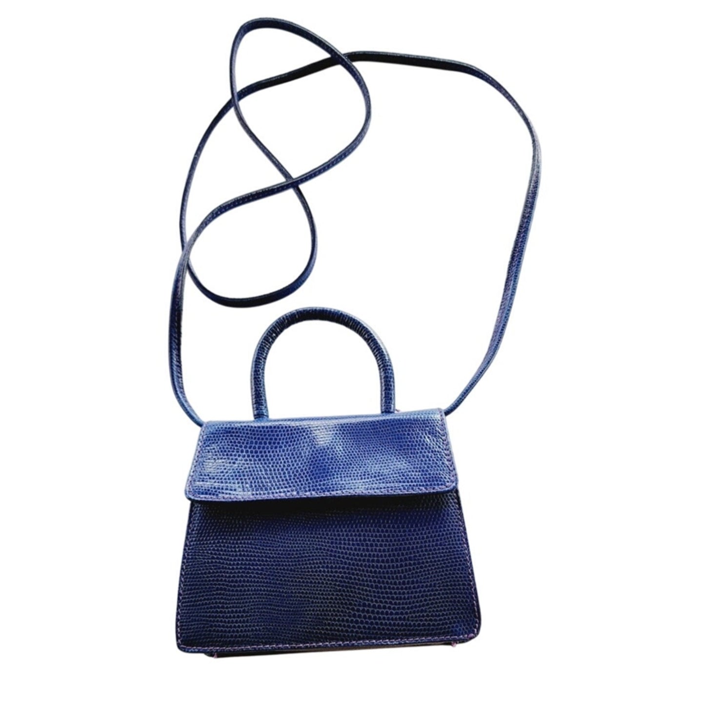 Vintage 90s Navy Blue Mini Purse Cross Shoulder Bag Clueless Bloomingdales